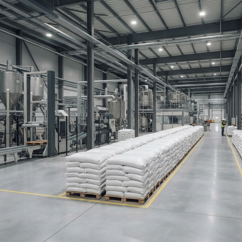 Interior of the Anker Mining sepiolite processing facility